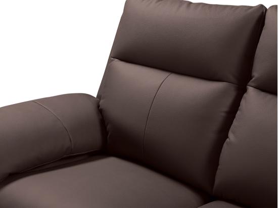 Vente Unique Canapé 3 Places Relax En Cuir De Buffle PAKITA - Marron