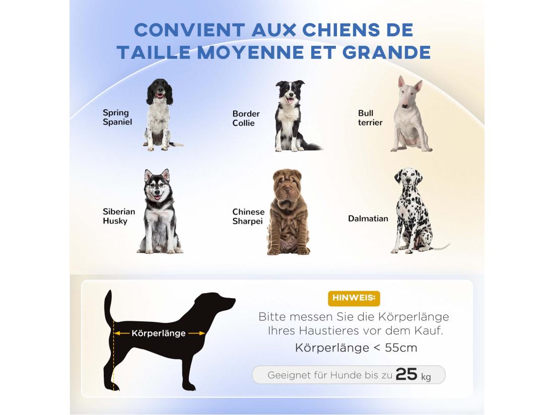 Vente Unique Canapé Chien Lit Pour Chien Design Scandinave - Coussin Moelleux Déhoussable Pieds Bois - Velours Bleu Canard