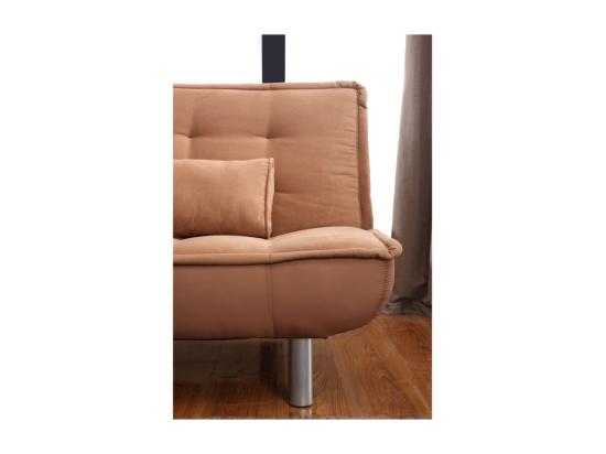 Vente Unique Canapé Convertible Clic-clac MISHAN En Tissu - Caramel