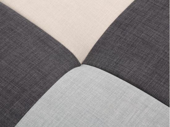 Vente Unique Canapé D'angle Convertible En Tissu ROMANE - Gris - Angle Droit