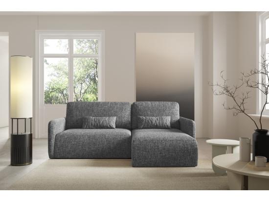vente unique Canapé d'angle convertible LIVELLO L Noir