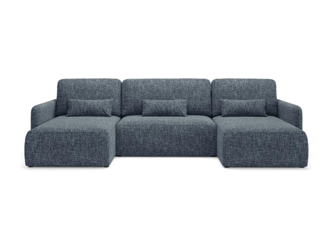 vente unique Canapé d'angle convertible LIVELLO U Gris anthracite