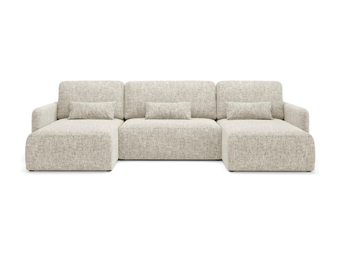 Vente Unique Canapé D'angle Convertible LIVELLO U Gris Clair