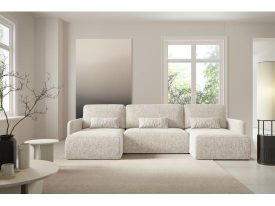 vente unique Canapé d'angle convertible LIVELLO U Gris clair