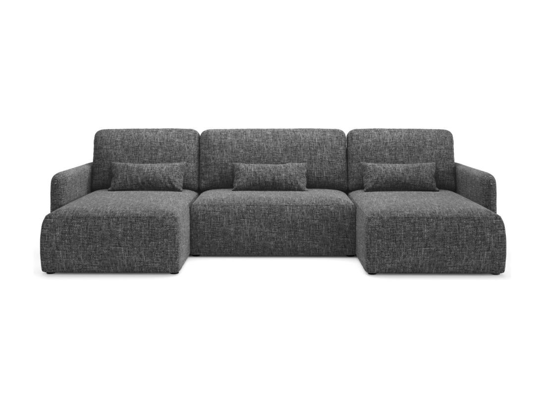 Vente Unique Canapé D'angle Convertible LIVELLO U Noir