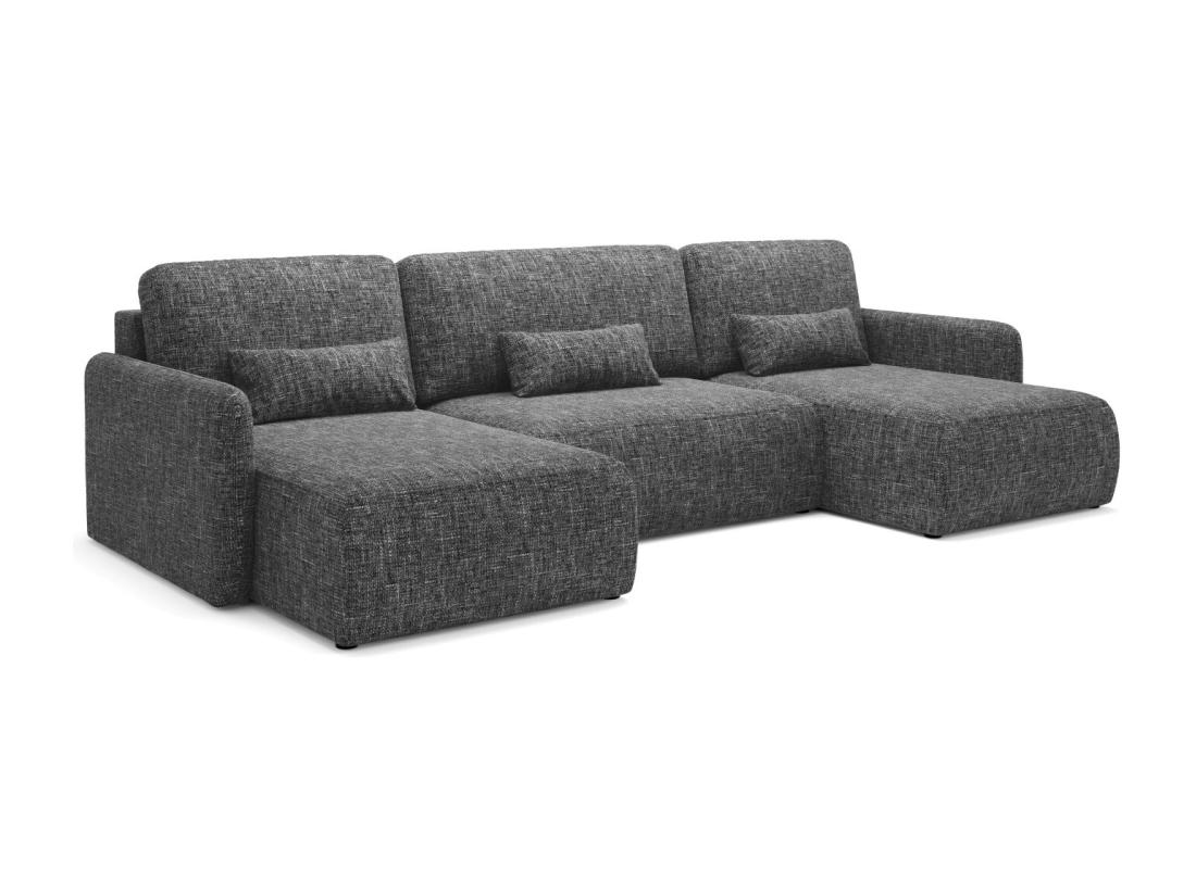 Vente Unique Canapé D'angle Convertible LIVELLO U Noir