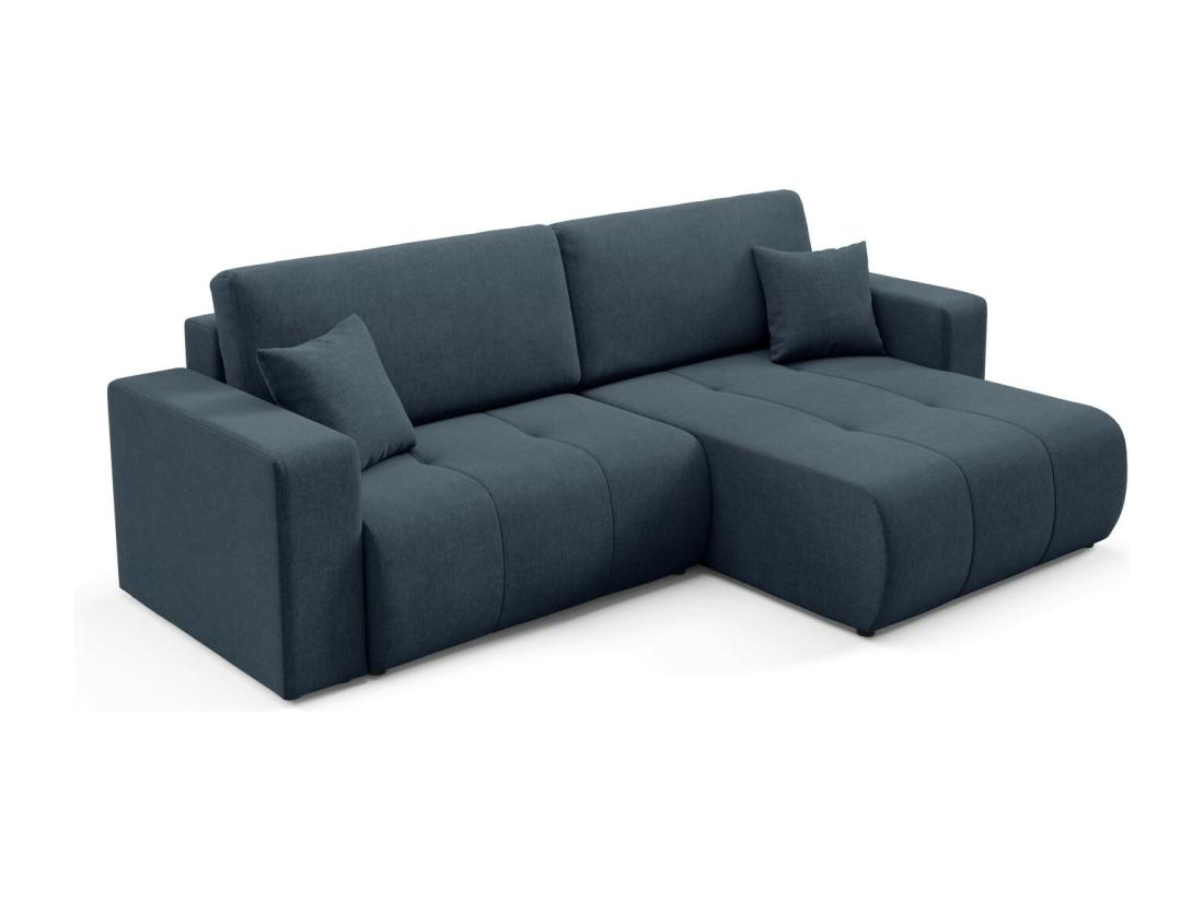 Vente Unique Canapé D'angle Convertible MOLINIO L Bleu
