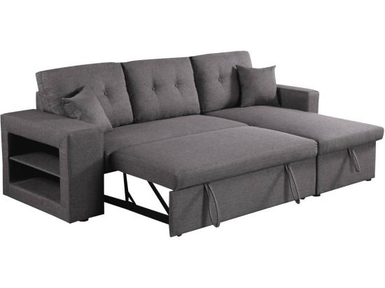 Vente Unique Canapé D'angle Convertible/réversible "Axel" - 3 Places - Gris