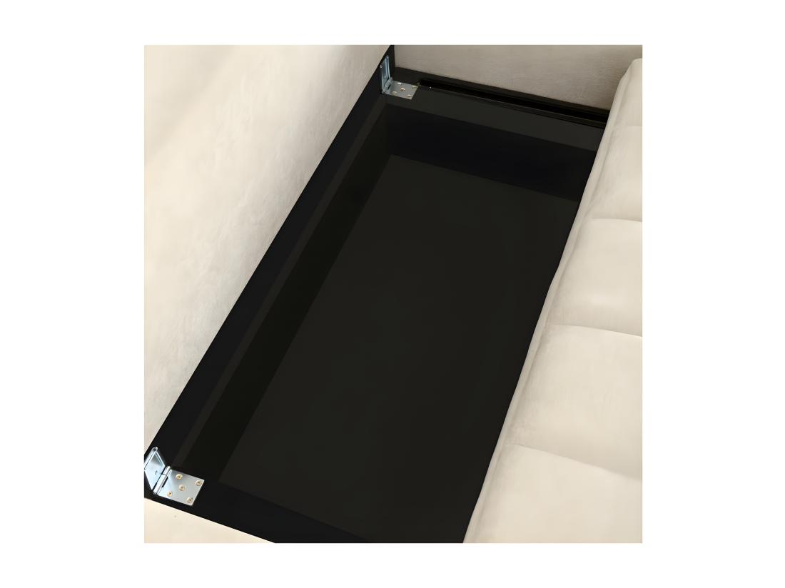 Vente Unique Canapé D'angle Convertible Tissu Chenille 3 Places - "Trocadero" - Beige