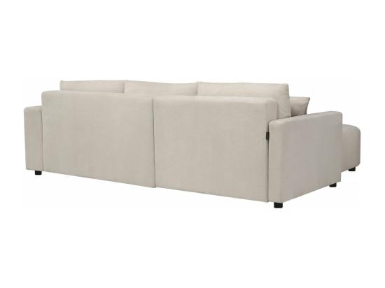 Vente Unique Canapé D'angle Convertible Tissu Chenille 3 Places - "Trocadero" - Crème