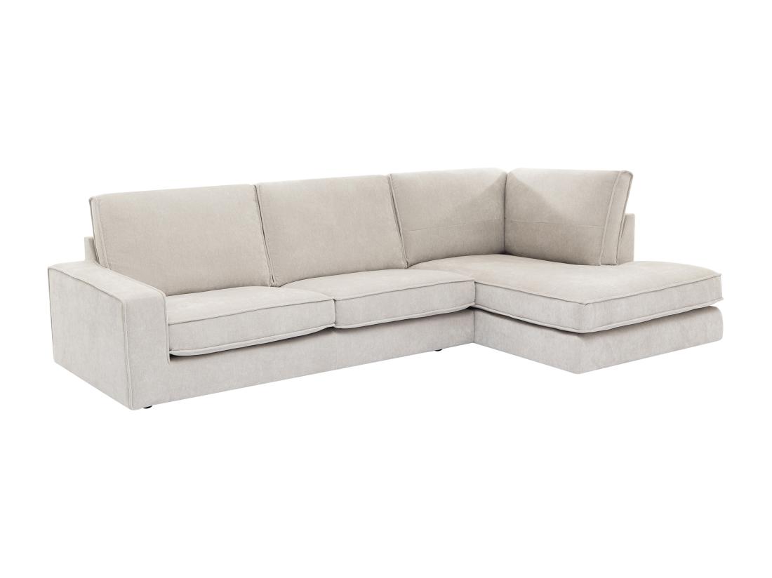 Vente Unique Canapé D'angle Droit En Tissu Beige APRICALE