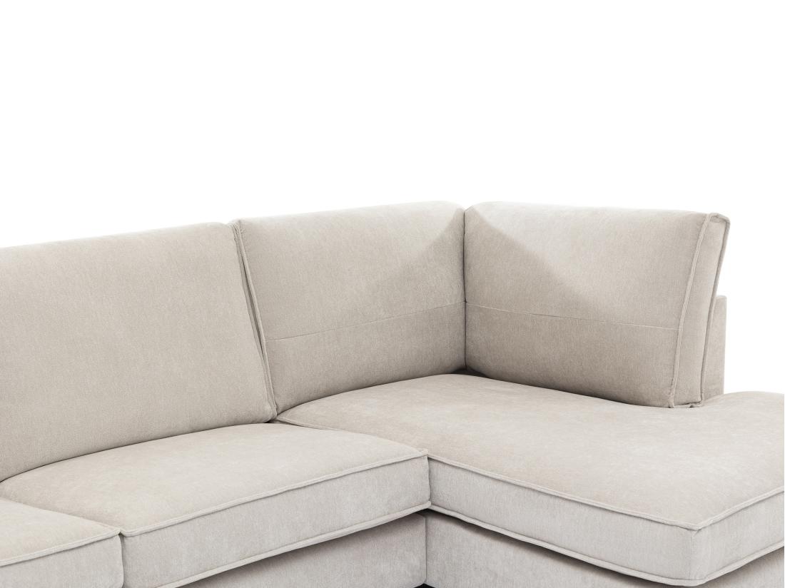 Vente Unique Canapé D'angle Droit En Tissu Beige APRICALE