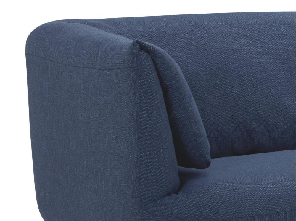 Vente Unique Canapé D'angle Droit En Tissu Bleu ANGELINA
