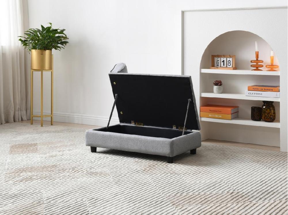 Vente Unique Canapé D'angle Pour Animaux Avec Coffre De Rangement - Gris Chiné - L. 76 X P. 45 X H. 42 Cm - BARAMITA