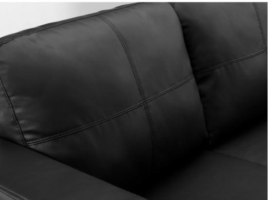 Vente Unique Canapé D'angle Réversible En Simili ACKLEY - Noir