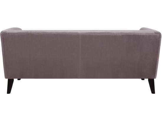 Vente Unique Canapé Droit Fixe En Velours "Vanessa" - 3 Places - Gris Clair