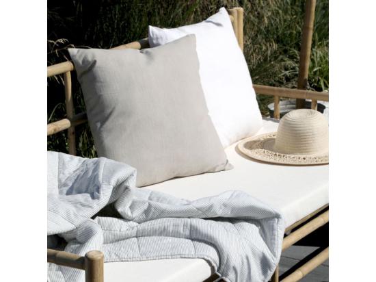 Vente Unique Canapé En Bambou Avec Coussin Marron 130 X 72 X 80 Cm