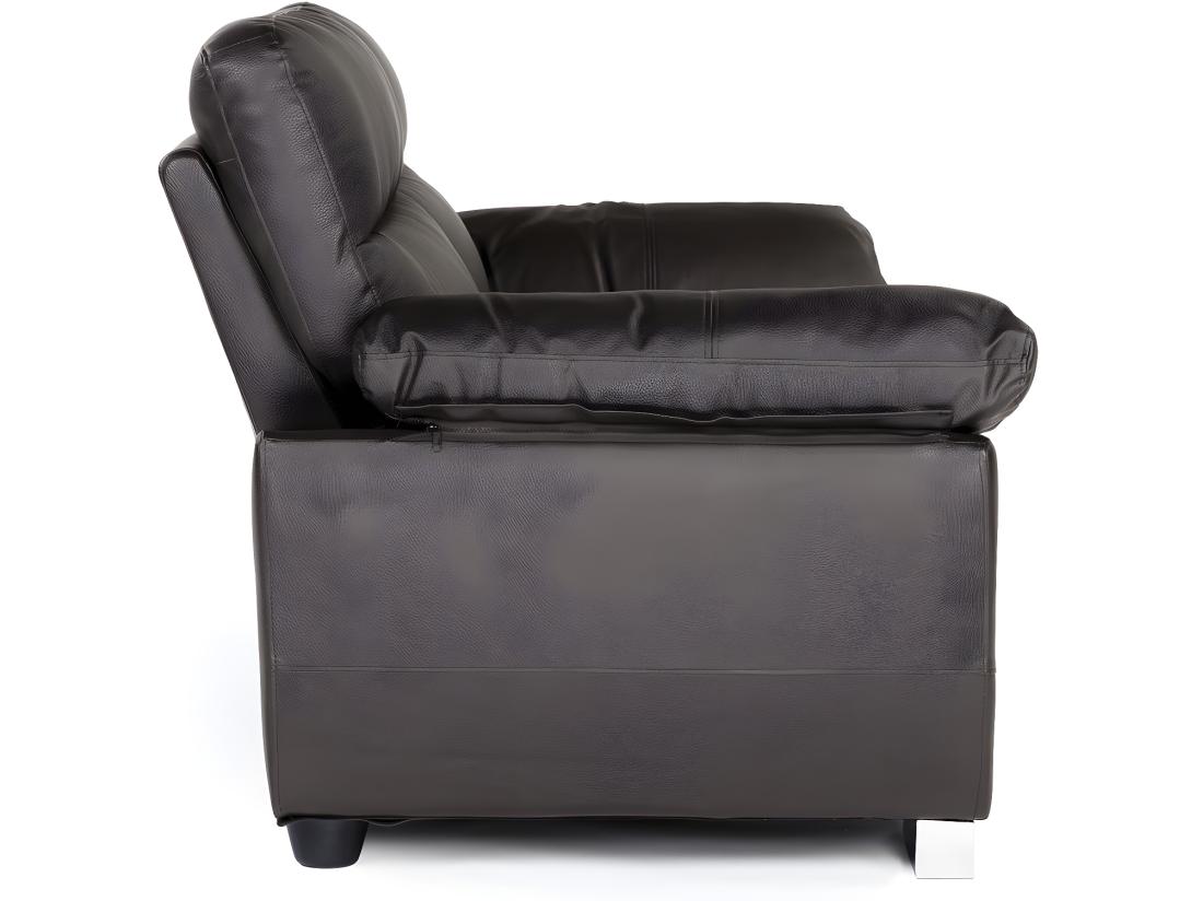 Vente Unique Canapé Fixe En Cuir Reconstitué Et PVC "Dallas" - 169 X 88 X 90 Cm - 2 Places - Chocolat