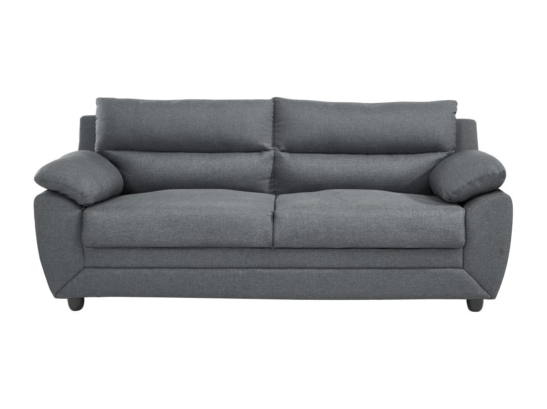 Vente Unique Canapés 3 Places Et 2 Places En Tissu Anthracite MANOA