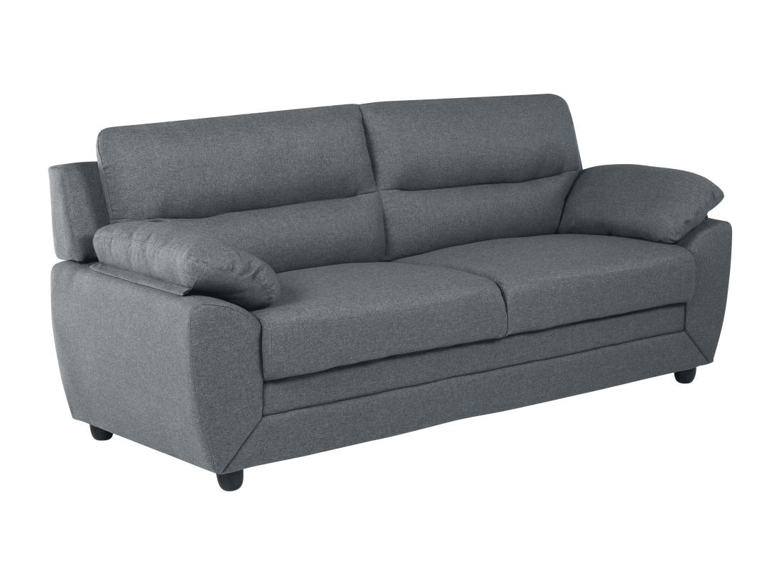 Vente Unique Canapés 3 Places Et 2 Places En Tissu Anthracite MANOA