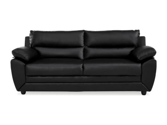 Vente Unique Canapés 3 Places Et 2 Places MANOA En Simili - Noir