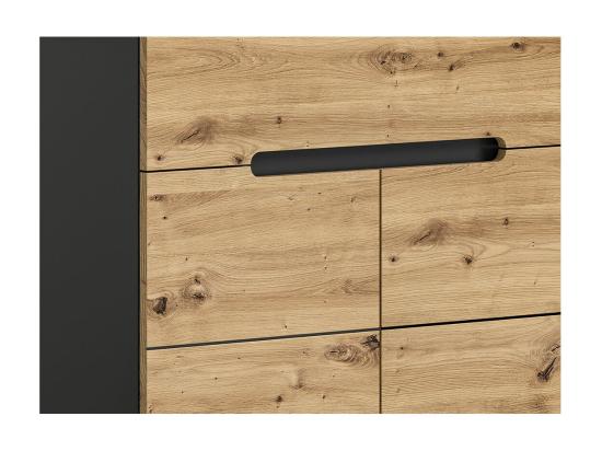 Vente Unique Canu Meuble à Chaussures 1 Tiroir 2 Portes Chêne Décor