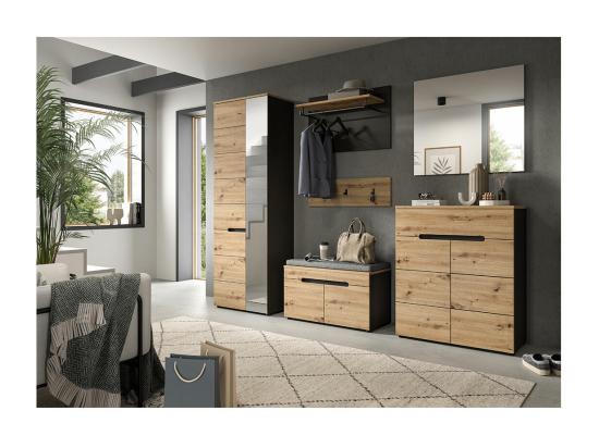 vente unique Canu meuble à chaussures 1 tiroir 2 portes chêne décor vente unique Canu meuble à chaussures 1 tiroir 2 portes chêne décor