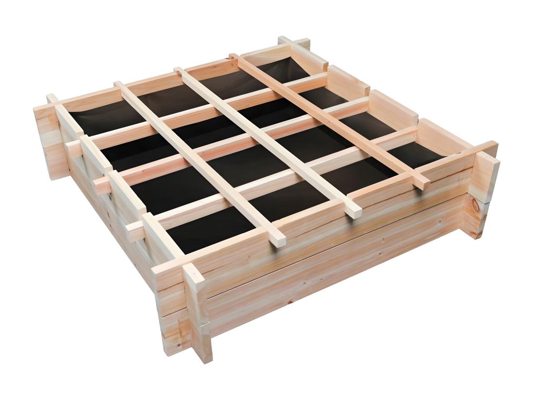 Vente Unique Carré Potager En Bois "Tournesol" - 80 X 80 X 20 Cm