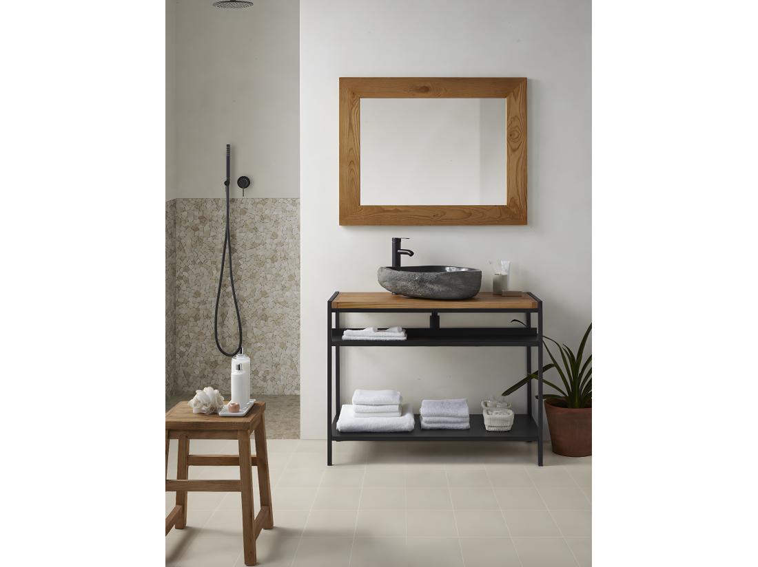 Vente Unique Carrelage De Mosaïque (Boite De 1m²) Plaque Mosaïque Mur Et Sol En Marbre Naturel Coloris marron - 30 X 30 Cm