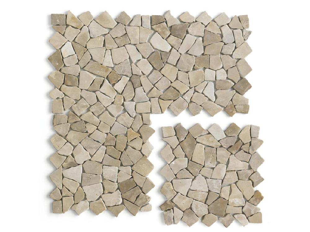 vente unique Carrelage de mosaïque (Boite de 1m²) Plaque mosaïque mur et sol en marbre naturel coloris marron - 30 x 30 cm