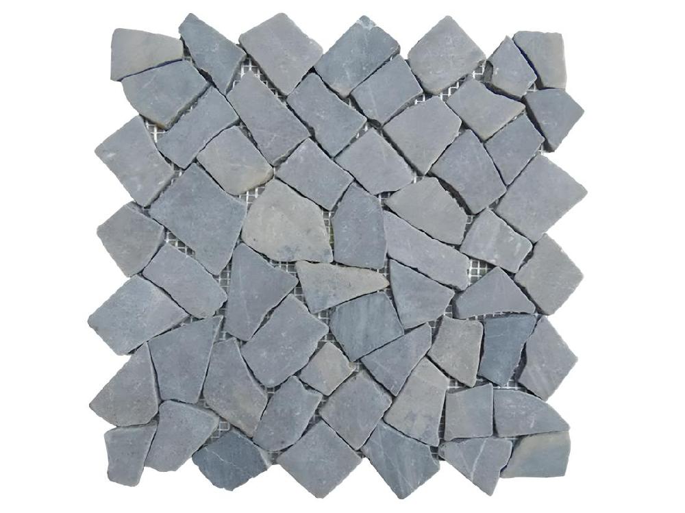 Vente Unique Carrelage De Mosaïque (Boite De 1m²)/ Plaque Mosaïque Mur Et Sol En Marbre Naturel Coloris gris - 30 X 30 Cm