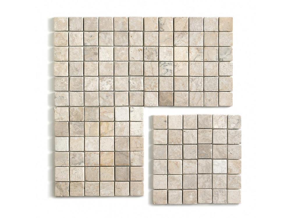Vente Unique Carrelage De Mosaïque (Boite De 1m²) Plaque Mosaïque Mur Et Sol En Marbre Naturel Coloris blanc - 30 X 30 Cm