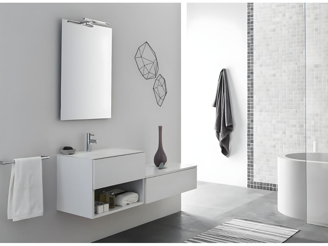 Vente Unique Carrelage De Mosaïque (Boite De 1m²) Plaque Mosaïque Mur Et Sol En Marbre Naturel Coloris blanc - 30 X 30 Cm