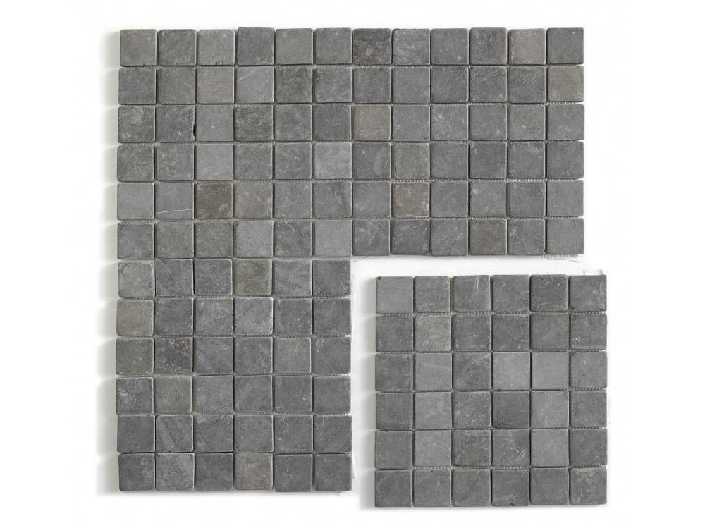 vente unique Carrelage de mosaïque (Boite de 1m²) / Plaque mosaïque mur et sol en marbre naturel coloris gris - 30 x 30 cm