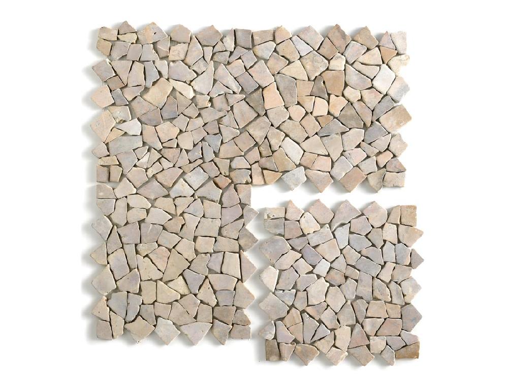 vente unique Carrelage de mosaïque/Plaque mosaïque mur et sol en marbre naturel coloris rose - 30 x 30 cm