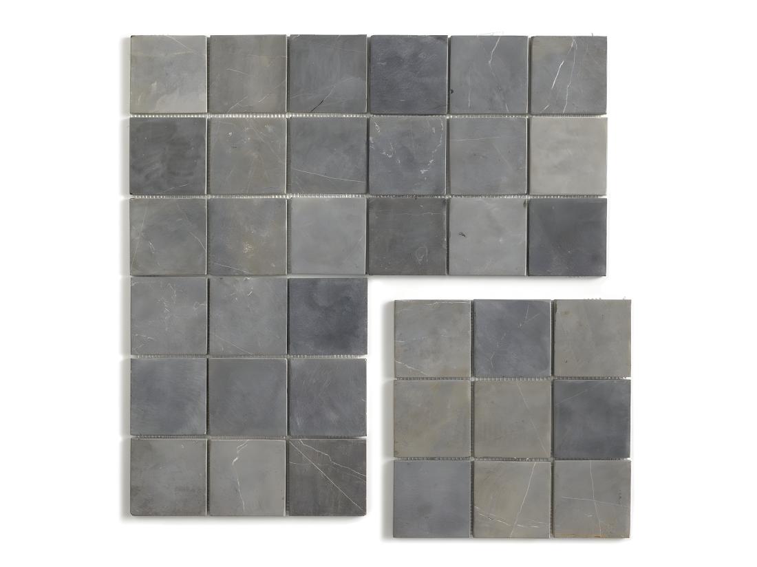 vente unique Carrelage mosaïque (Boite de 1m²) / Plaque de mosaïque mur et sol en marbre naturel coloris Gris argent - 30 x 30 cm