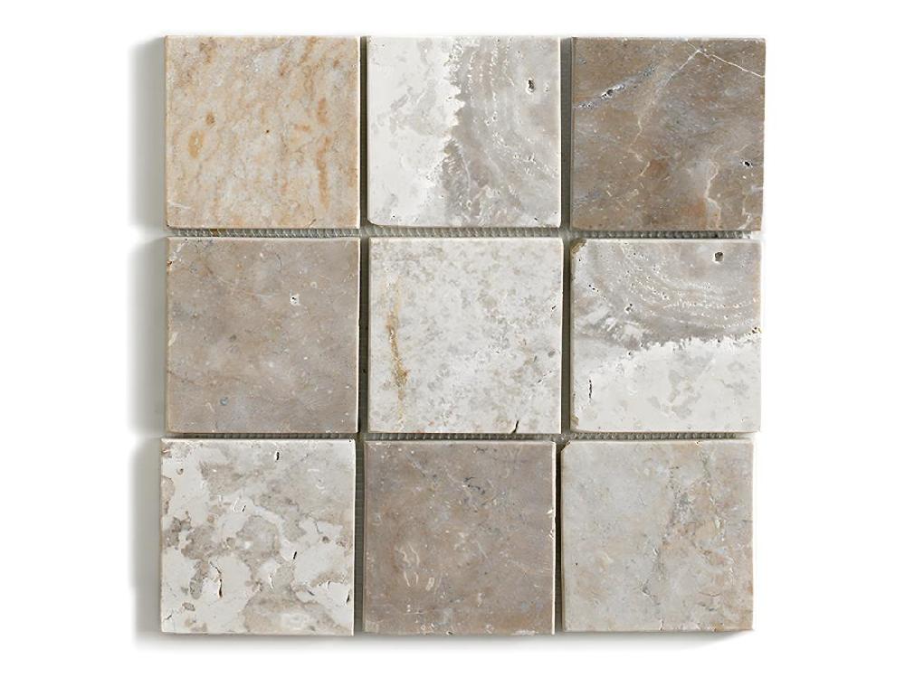 vente unique Carrelage mosaïque / Plaque de mosaïque mur et sol en marbre naturel coloris blanc mat - 30 x 30 cm