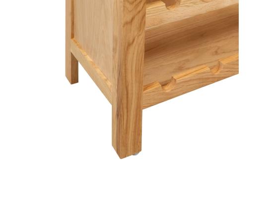 Vente Unique Casier à Bouteilles 72 X 32x90 Bois De Chêne Massif