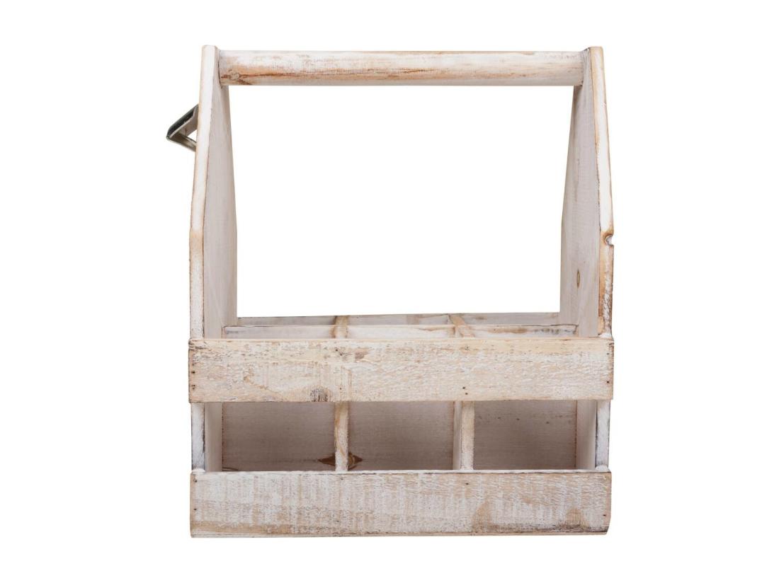 Vente Unique Casier à Bouteilles En Bois Marron 27x19x33h