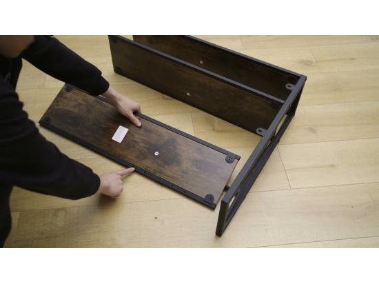 Vente Unique Casier à Bouteilles Mural Industriel étagère De Rangement à 3 Niveaux 20 X 80 X 63 Cm