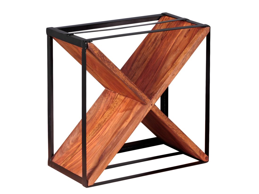 Vente Unique Casier à Vin Bois Massif Porte-bouteilles De Vin Range Bouteilles 37 Cm