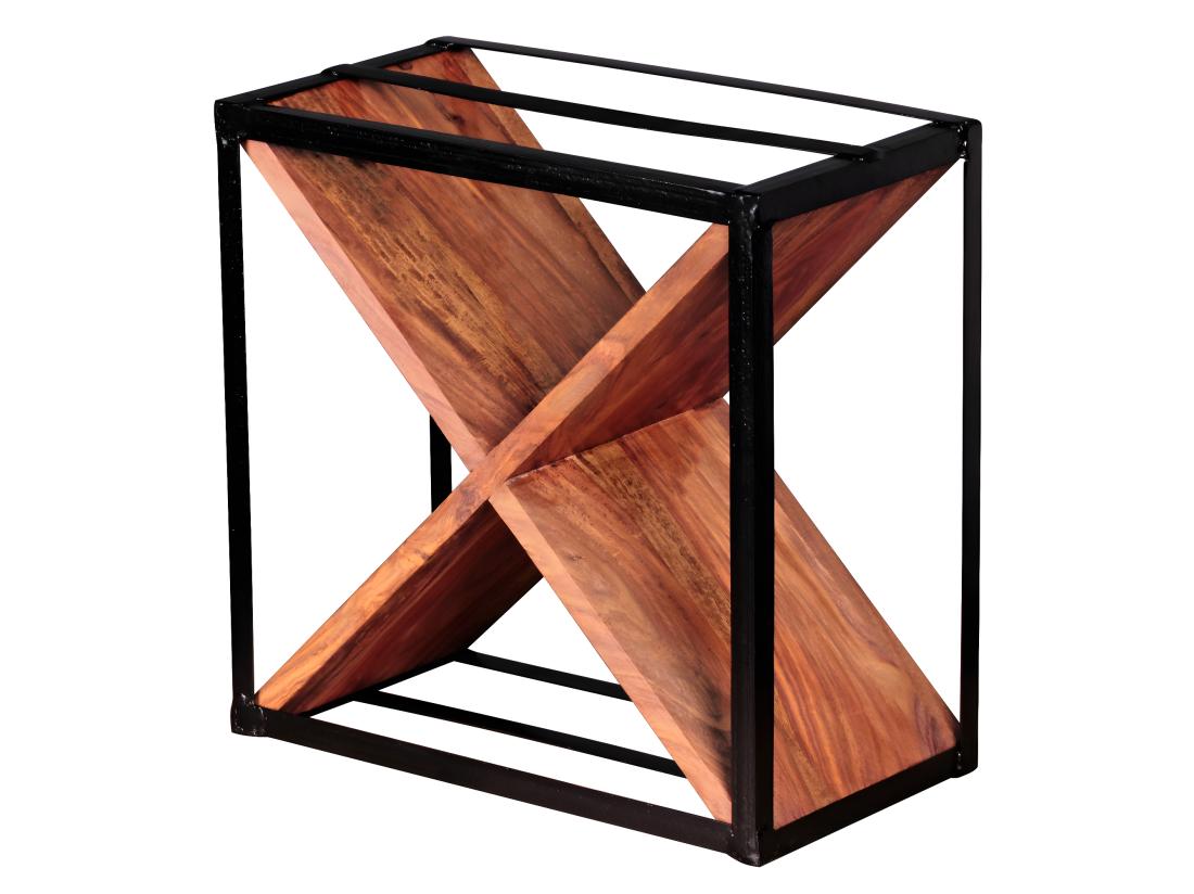 Vente Unique Casier à Vin Bois Massif Porte-bouteilles De Vin Range Bouteilles 37 Cm