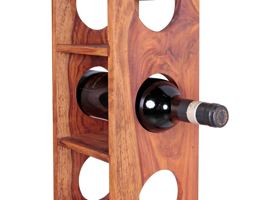 Vente Unique Casier à Vin Bois Massif Porte-bouteilles De Vin Range Bouteilles 70 Cm