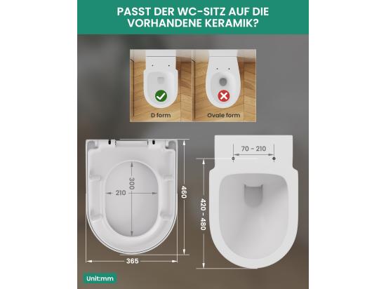 Vente Unique Cecipa Max Abattant WC Frein De Chute Siège De Toilettes En Forme De D Blanc Couvercle De Toilette Pour Salle De Bain