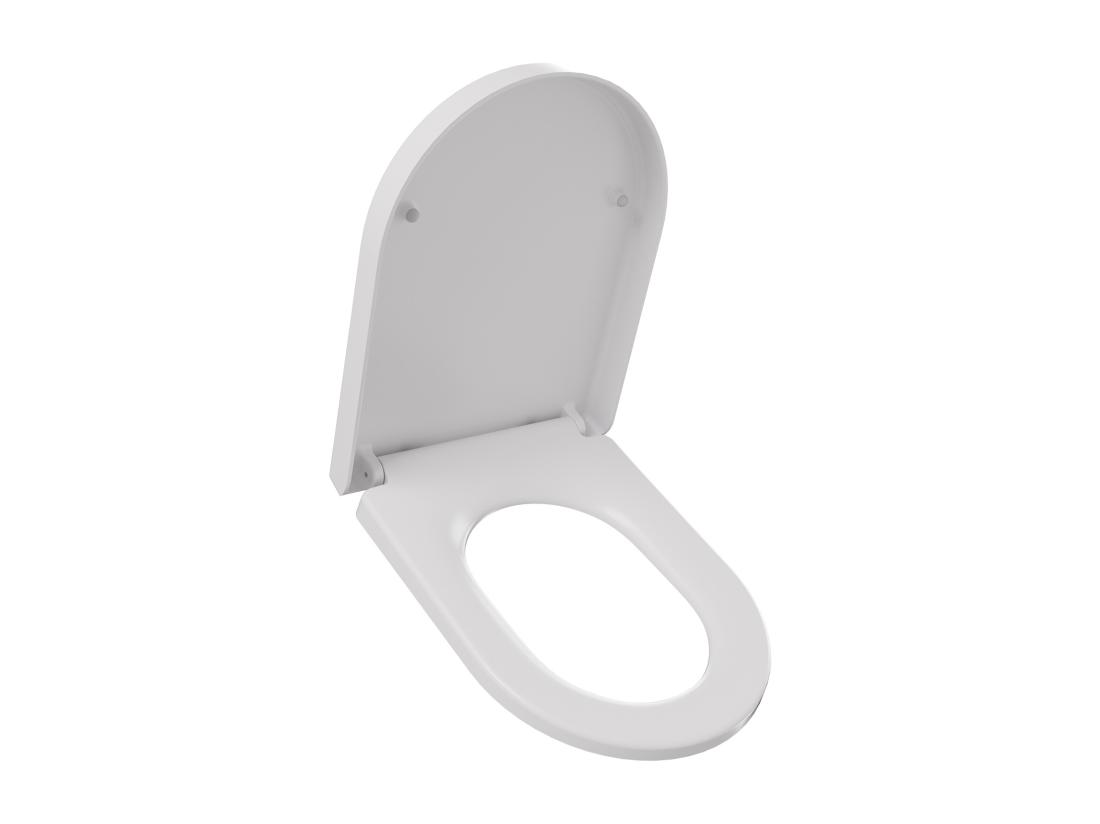 vente unique Cecipa max Abattant WC Frein de Chute Siège de Toilettes en Forme de D Blanc Couvercle de Toilette pour Salle de Bain