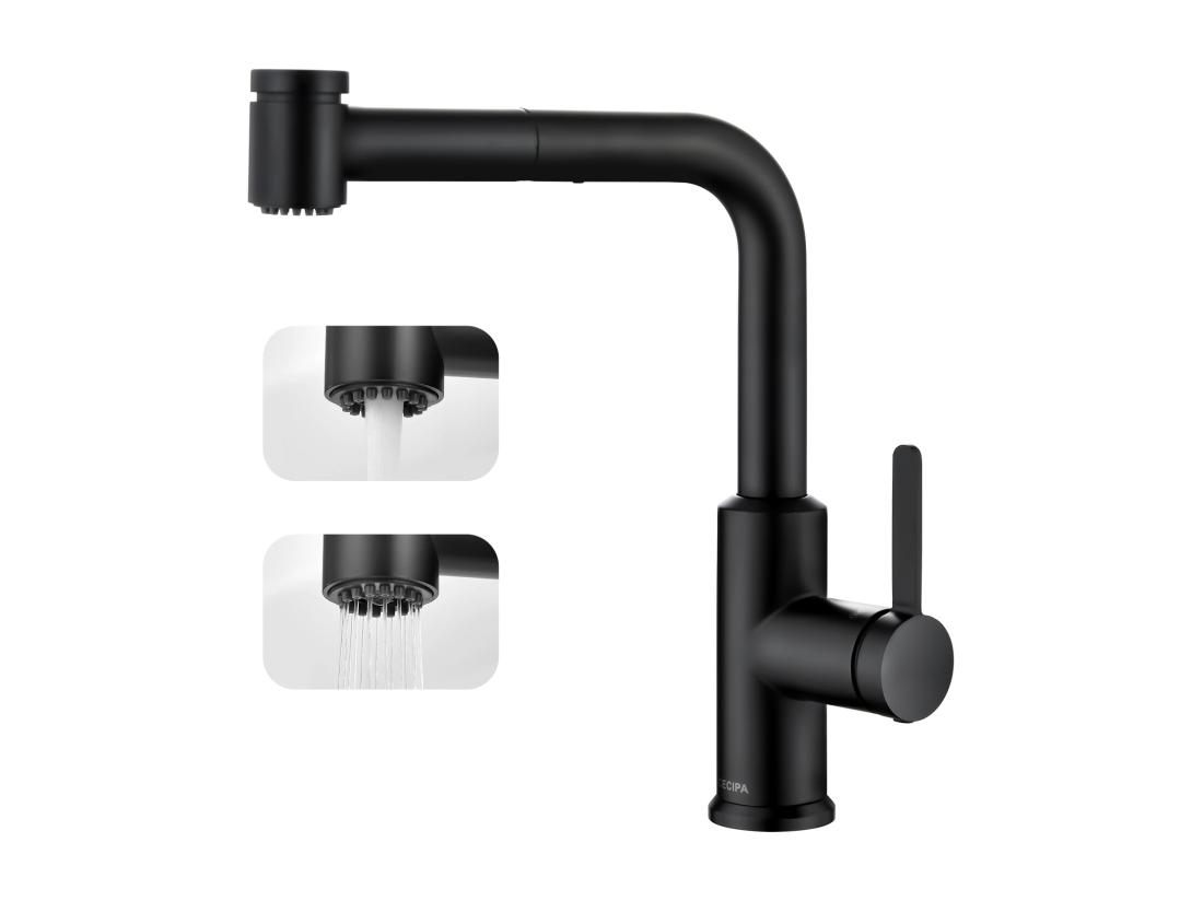 Vente Unique Cecipa Max Mitigeur De Cuisine Extractible Robinet Avec 40 CM Douchette Extractible Mitigeur Cuisine à 2 Jets Eau Froide Et Chaude Noir EU Modèle