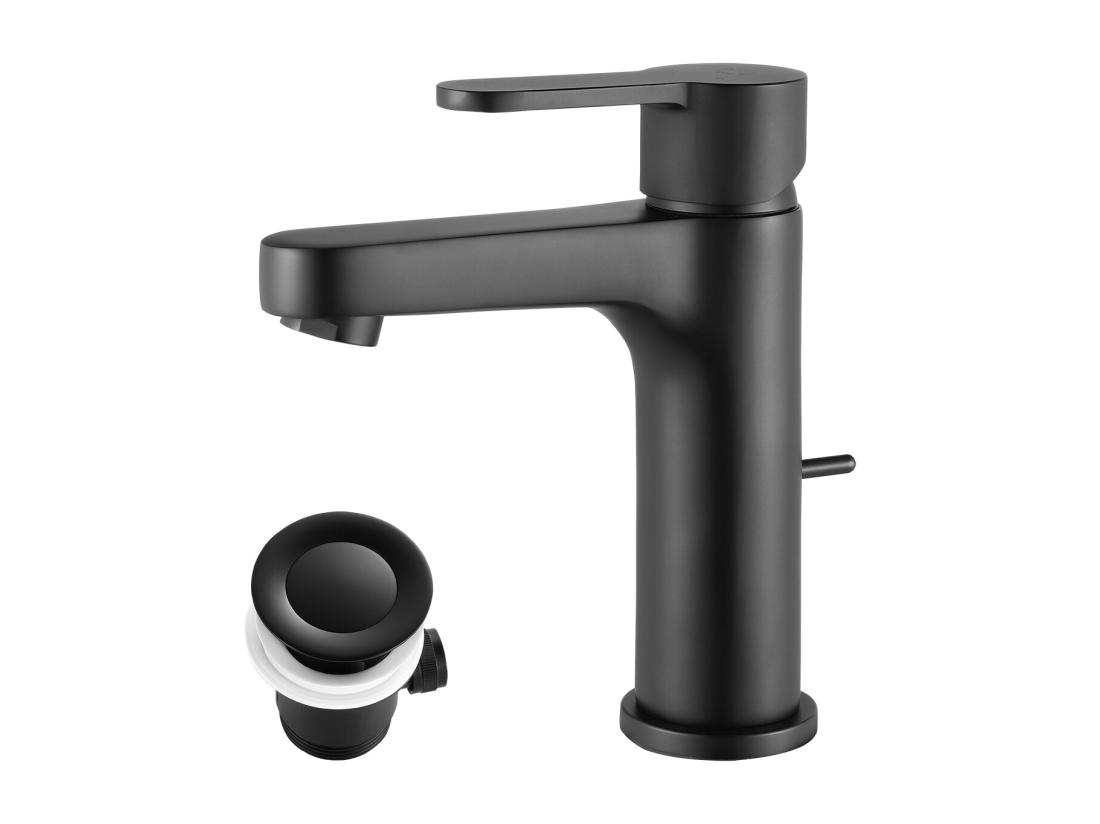 vente unique Cecipa max Mitigeur de lavabo Robinet salle de bain à tirette mitigeur lavabo vasque noir EU Modèle