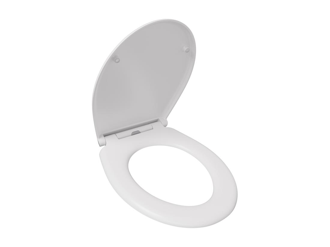 vente unique CECIPA MAX Siège de Toilette en Forme de O - Abattant WC Frein de Chute - Couvercle de Toilette pour Salle de Bain Siège de Toilette - Blanc