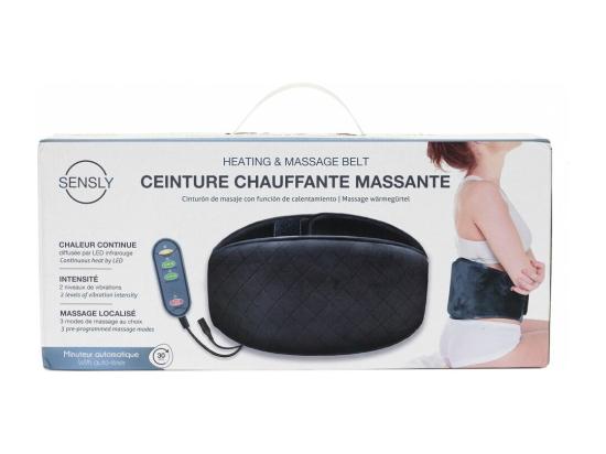 Vente Unique Ceinture - Chaleur Et Massage - L 114 Cm X L 21 Cm - Noir