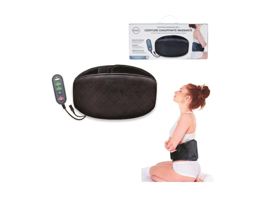 Vente Unique Ceinture - Chaleur Et Massage - L 114 Cm X L 21 Cm - Noir